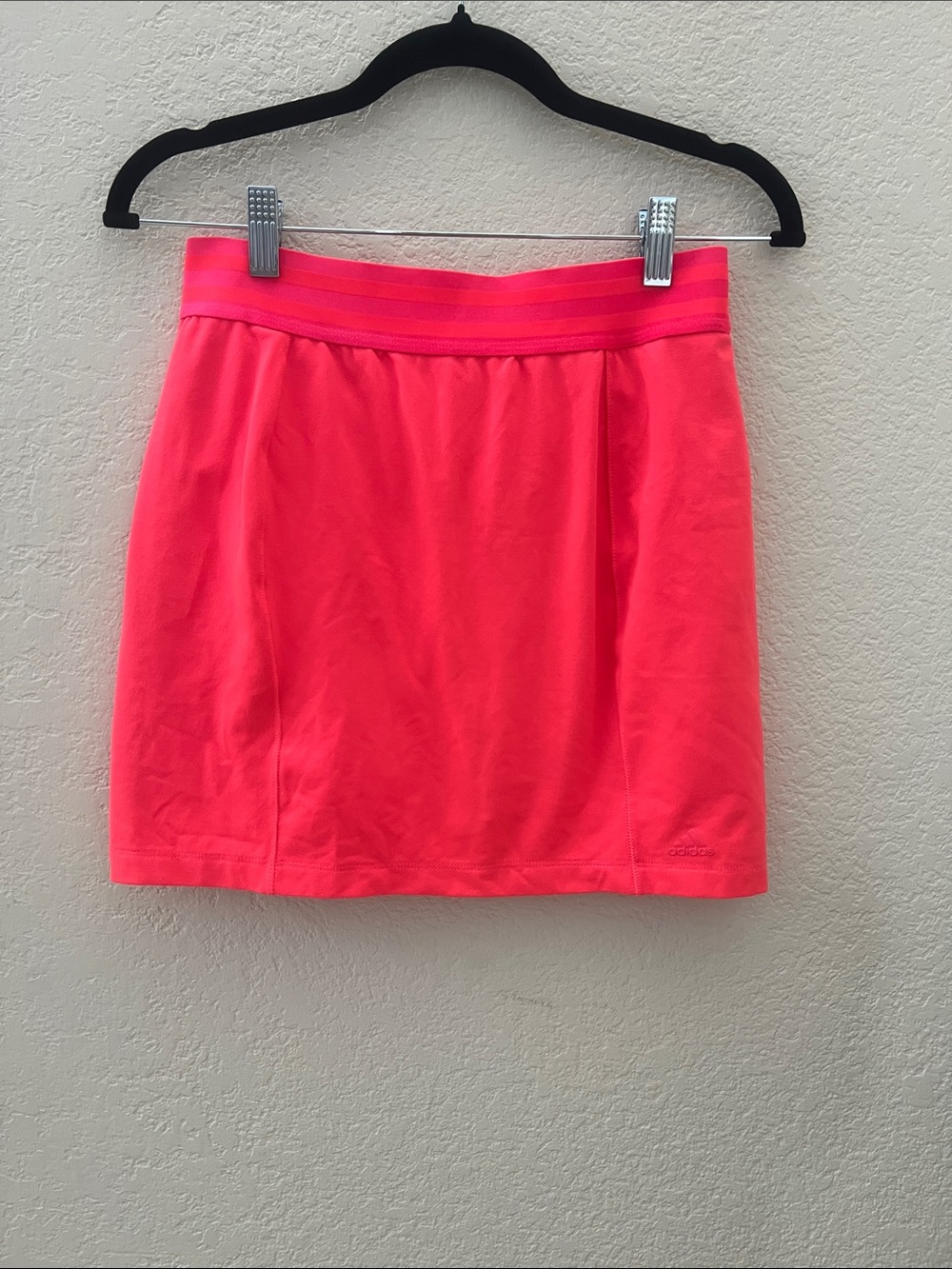 Adidas Coral Pink Performance Mini Skirt, XS, Golf/Tennis/Active Wear